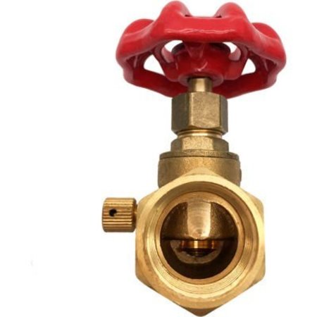 ROBINSON TECH INTERNATIONAL NEW JERSEY THEWORKS® LF Brass Compression Stop and Waste Valve - 1/2 FIP LFBV161